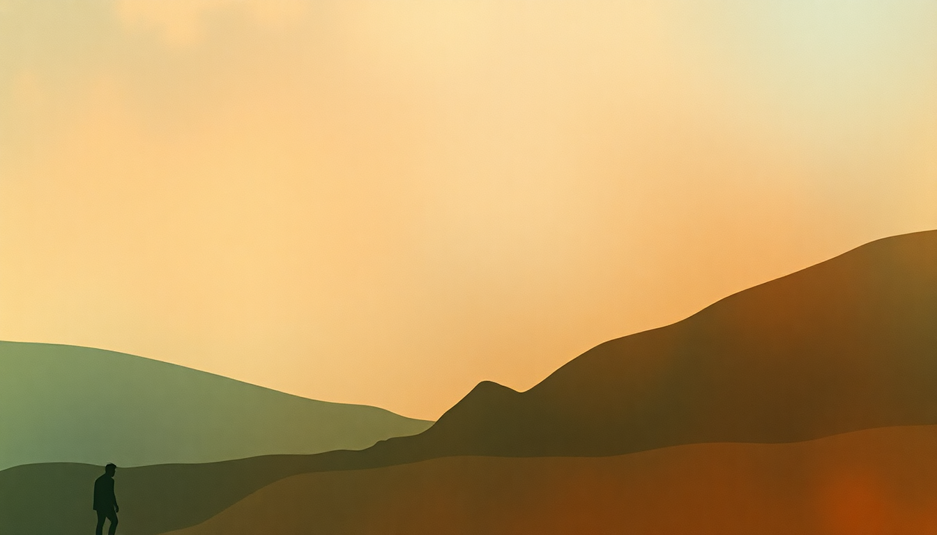 Fan-driven abstract illustration evoking the emotional arc of To Someone From a Warm Climate by Hozier