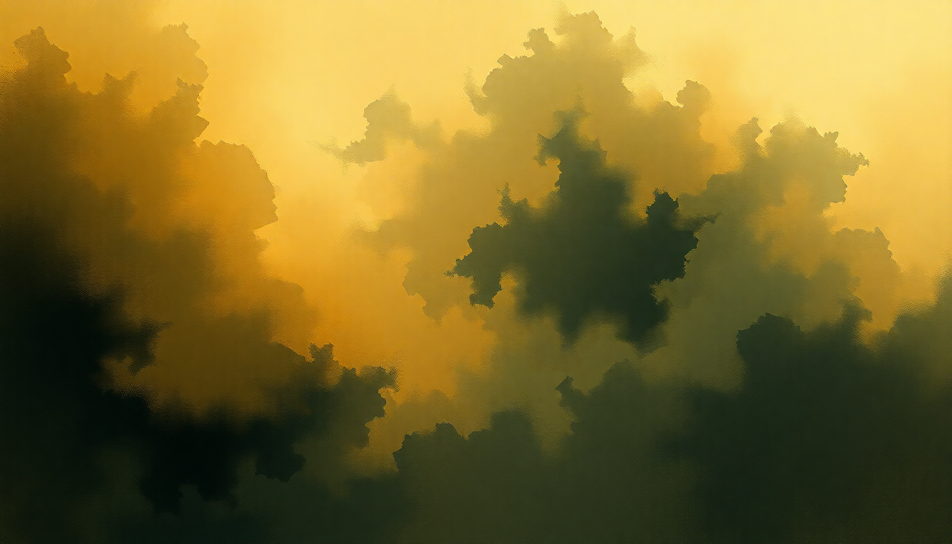 Fan-driven abstract illustration evoking the emotional arc of Toccata and Fugue in D Minor, BWV 565 by Johann Sebastian Bach