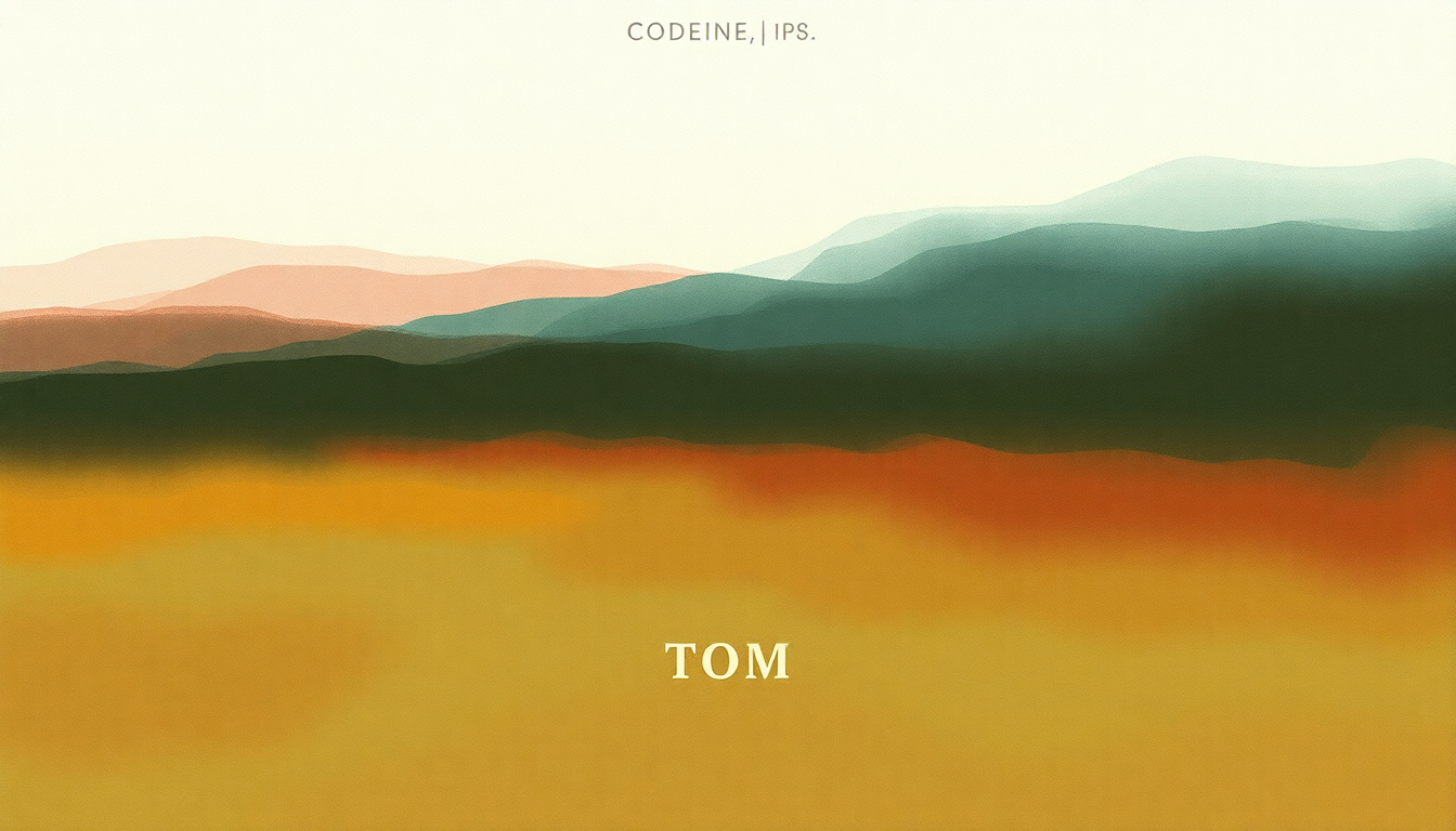 Fan-driven abstract illustration evoking the emotional arc of Tom by Codeine