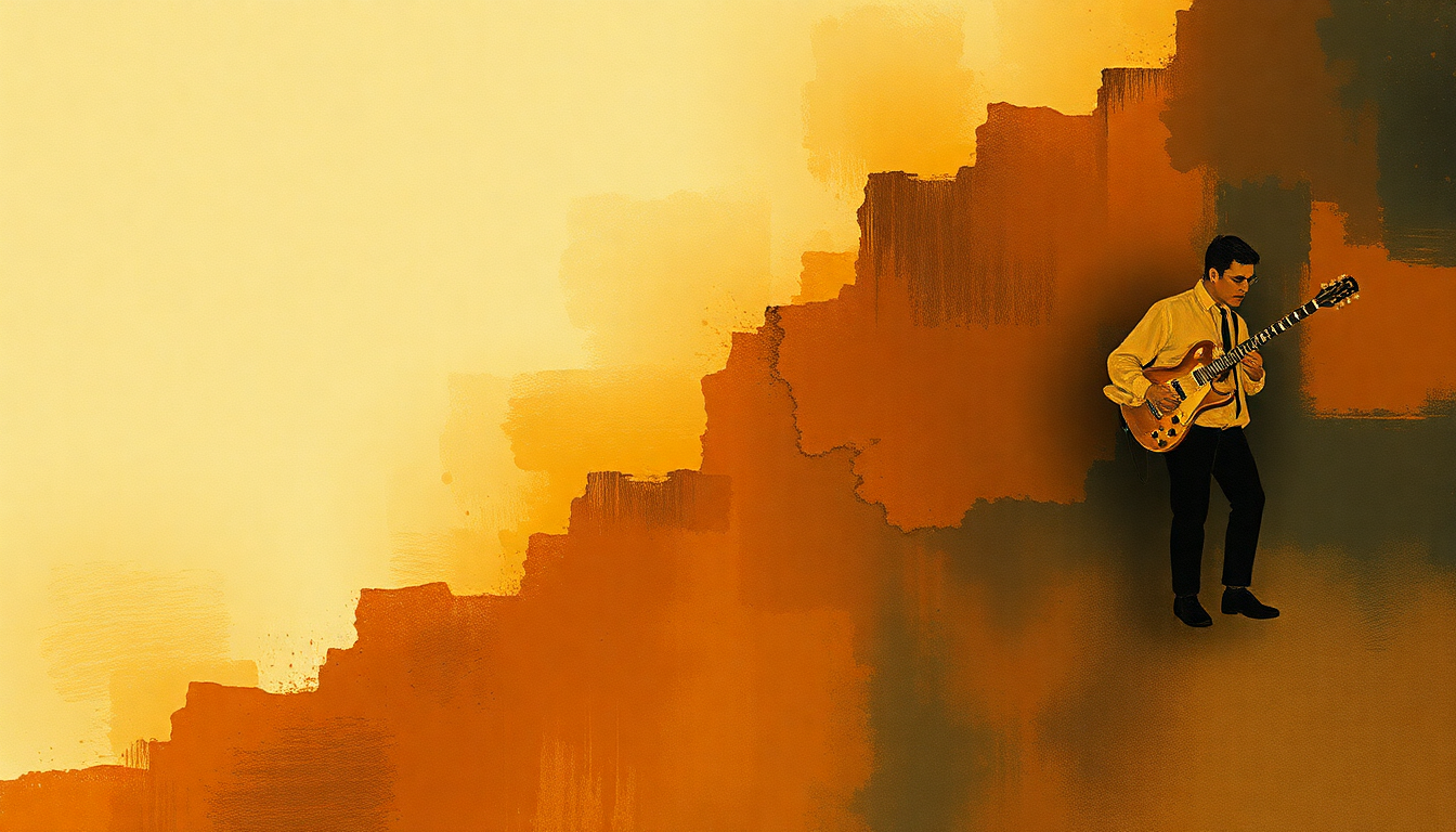 Fan-driven abstract illustration evoking the emotional arc of Tones for Joan's Bones by Chick Corea