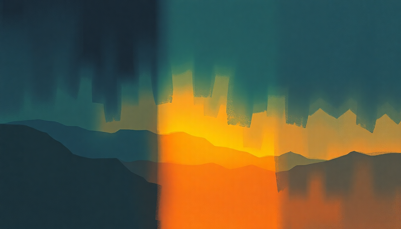 Fan-driven abstract illustration evoking the emotional arc of Tonight's the Night by Neil Young
