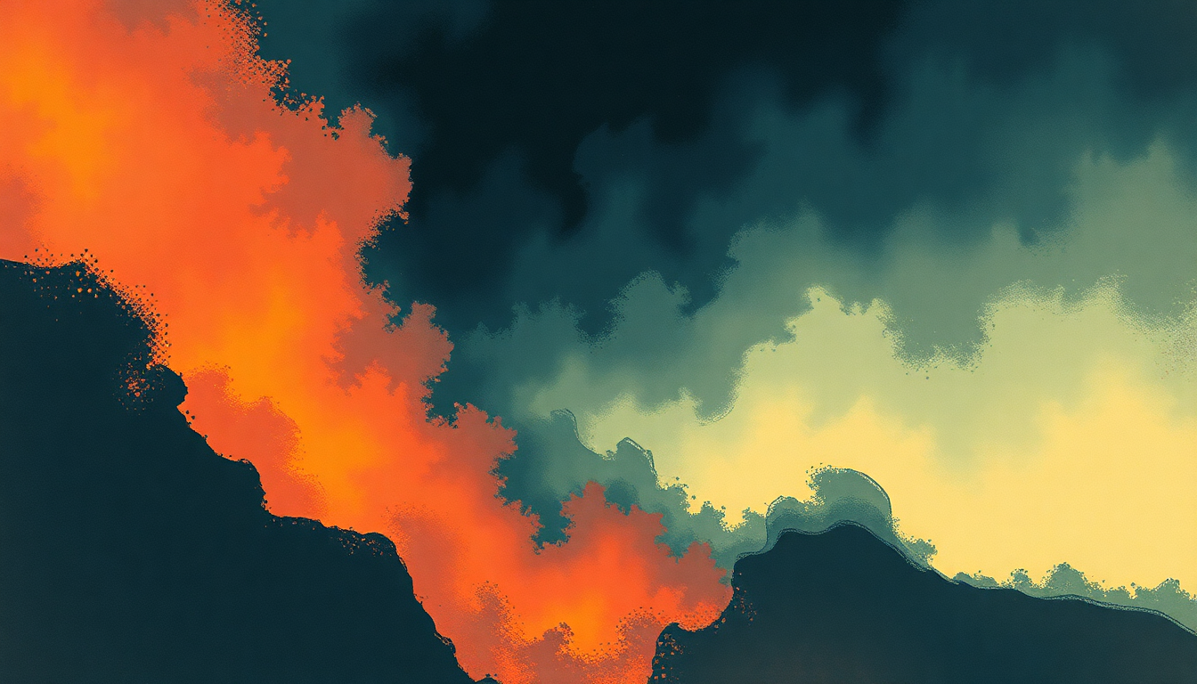 Fan-driven abstract illustration evoking the emotional arc of Tonight, Tonight by The Smashing Pumpkins