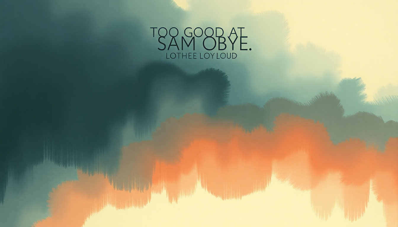 Fan-driven abstract illustration evoking the emotional arc of Too Good at Goodbyes by Sam Smith