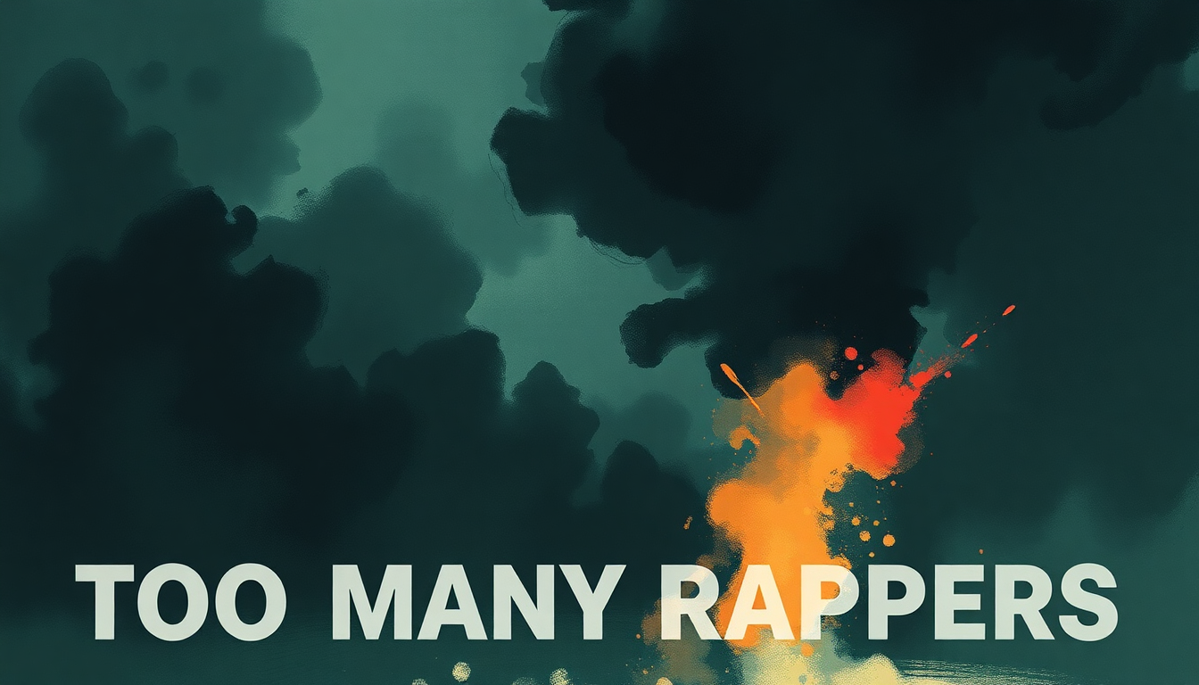 Fan-driven abstract illustration evoking the emotional arc of Too Many Rappers by Beastie Boys