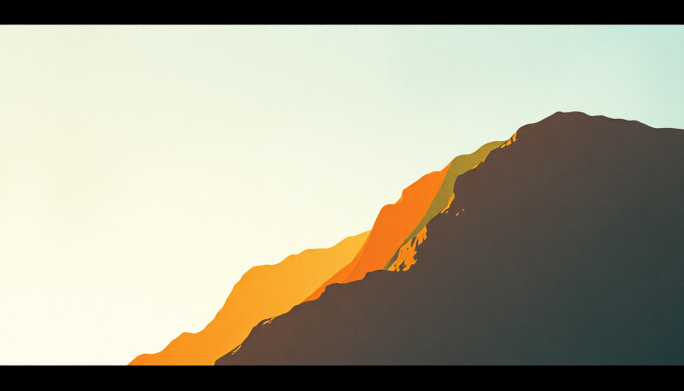Fan-driven abstract illustration evoking the emotional arc of Top of the World by Brass Construction