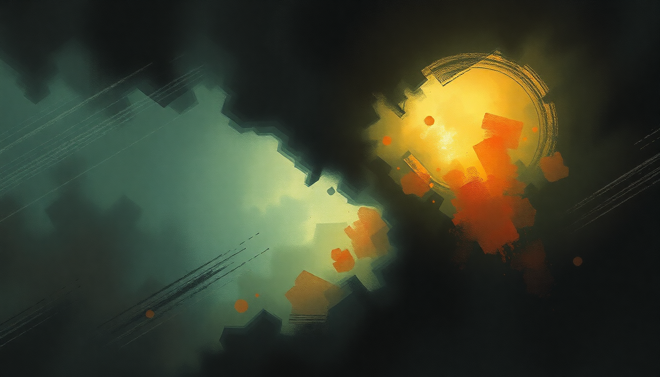 Fan-driven abstract illustration evoking the emotional arc of Tornado of Souls by Megadeth