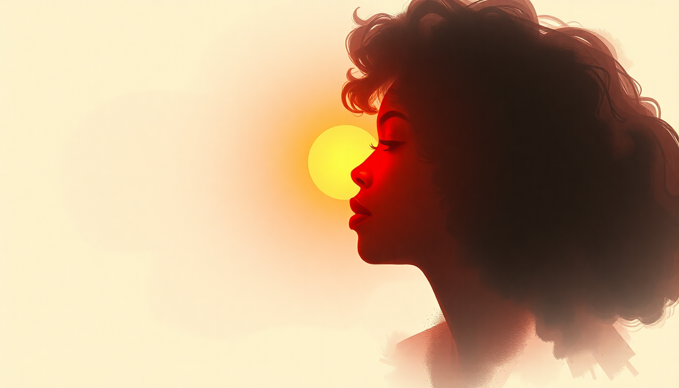 Fan-driven abstract illustration evoking the emotional arc of Touch Me in the Morning by Diana Ross