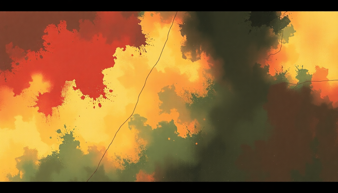 Fan-driven abstract illustration evoking the emotional arc of Touch Me by Suicide