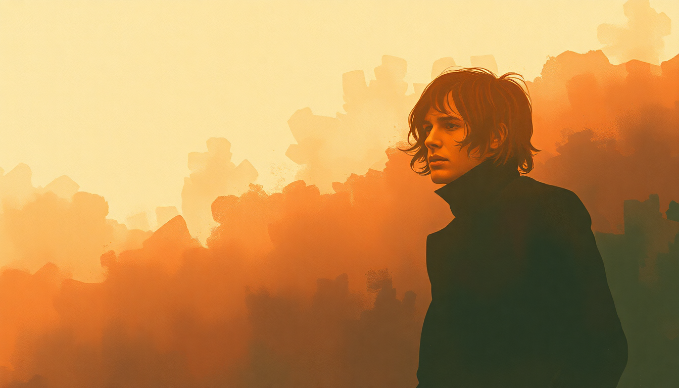 Fan-driven abstract illustration evoking the emotional arc of Touch Me by The Doors