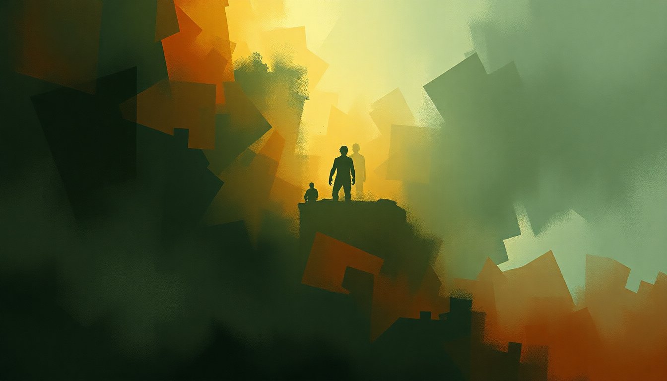 Fan-driven abstract illustration evoking the emotional arc of Toxicity by System of a Down