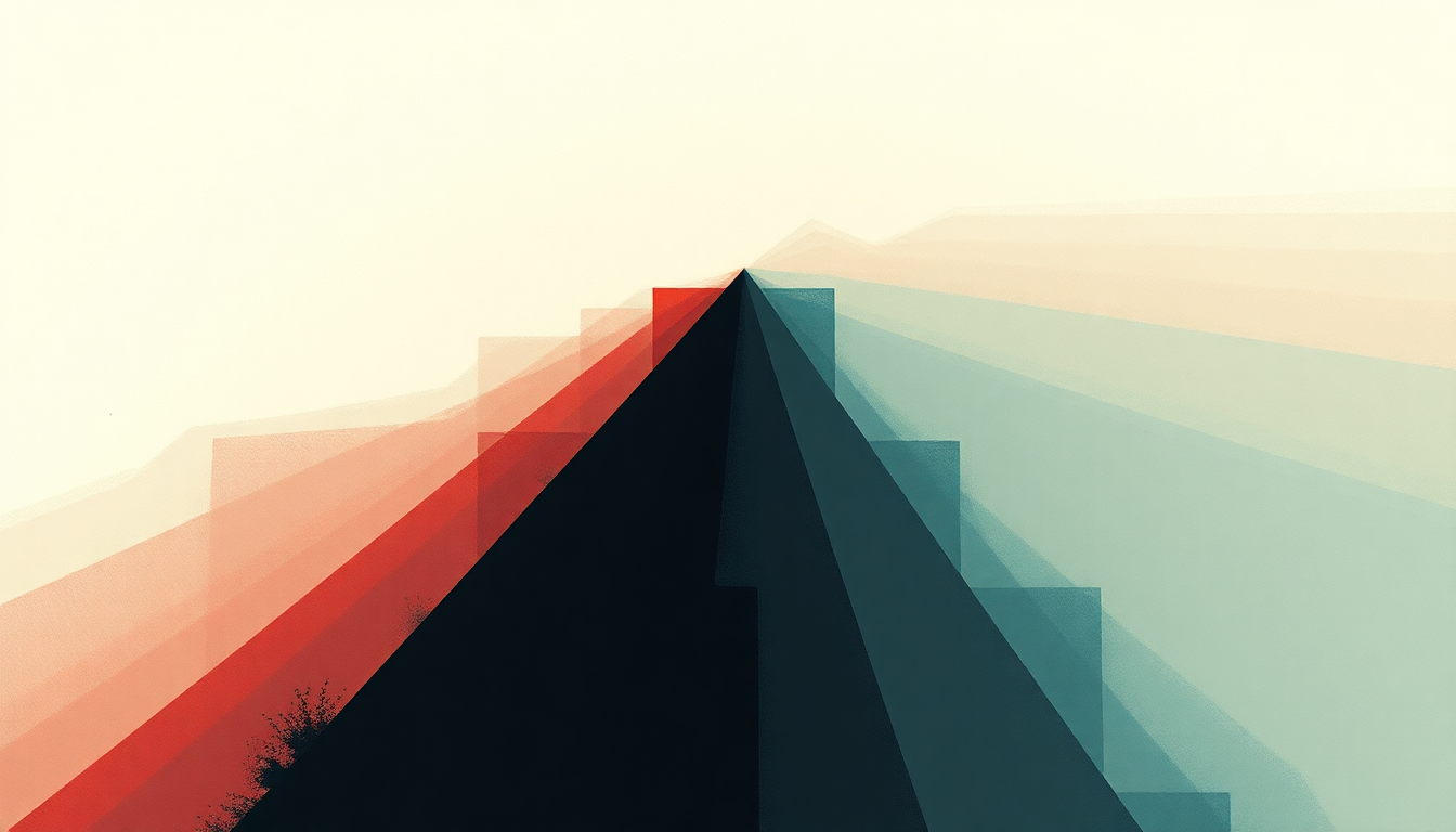 Fan-driven abstract illustration evoking the emotional arc of Tracks by Gary Numan