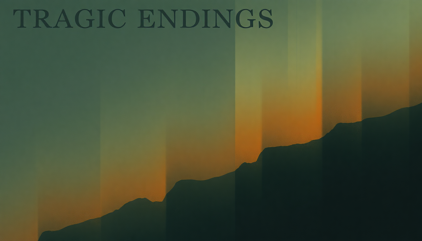 Fan-driven abstract illustration evoking the emotional arc of Tragic Endings by Eminem