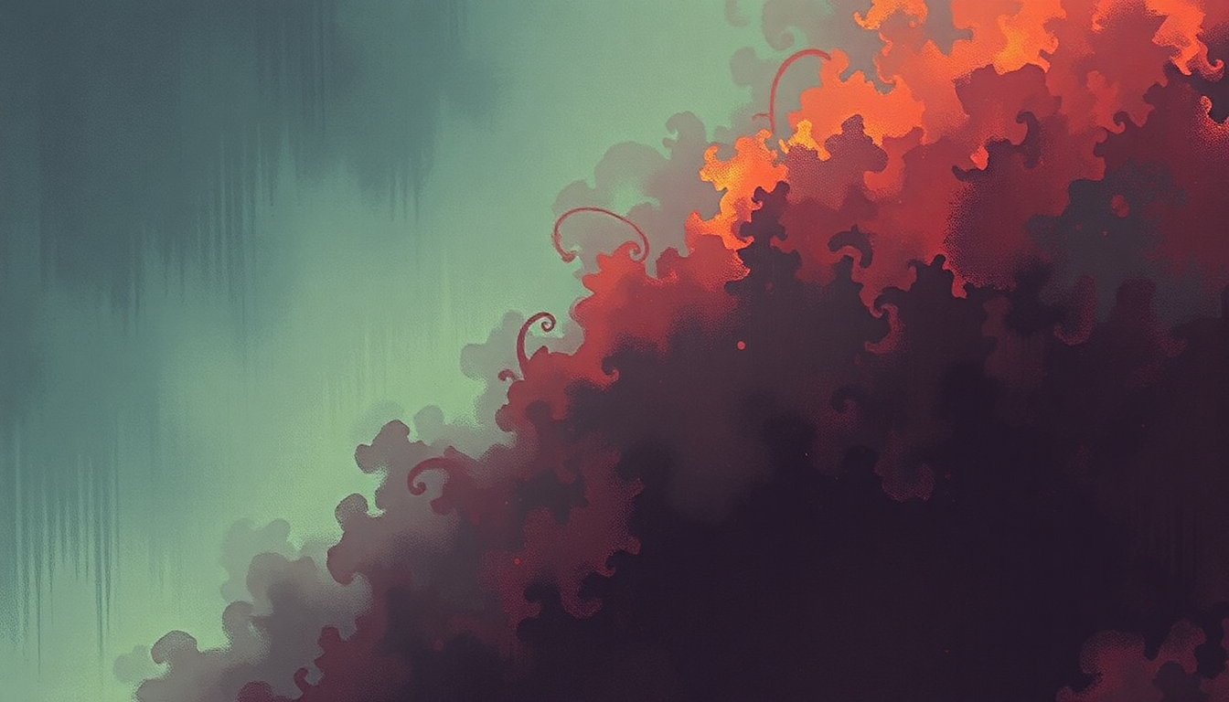 Fan-driven abstract illustration evoking the emotional arc of Transmission by Joy Division