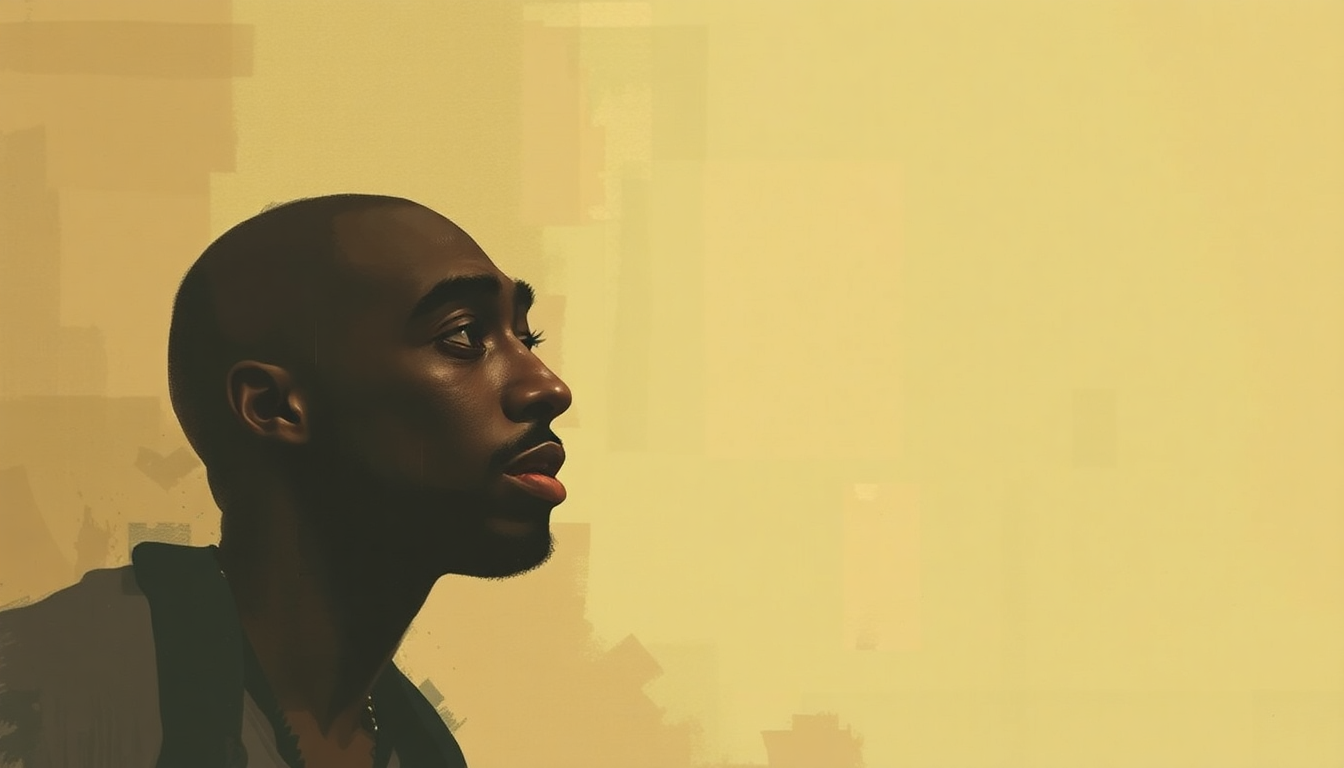 Fan-driven abstract illustration evoking the emotional arc of Trapped by Tupac Shakur