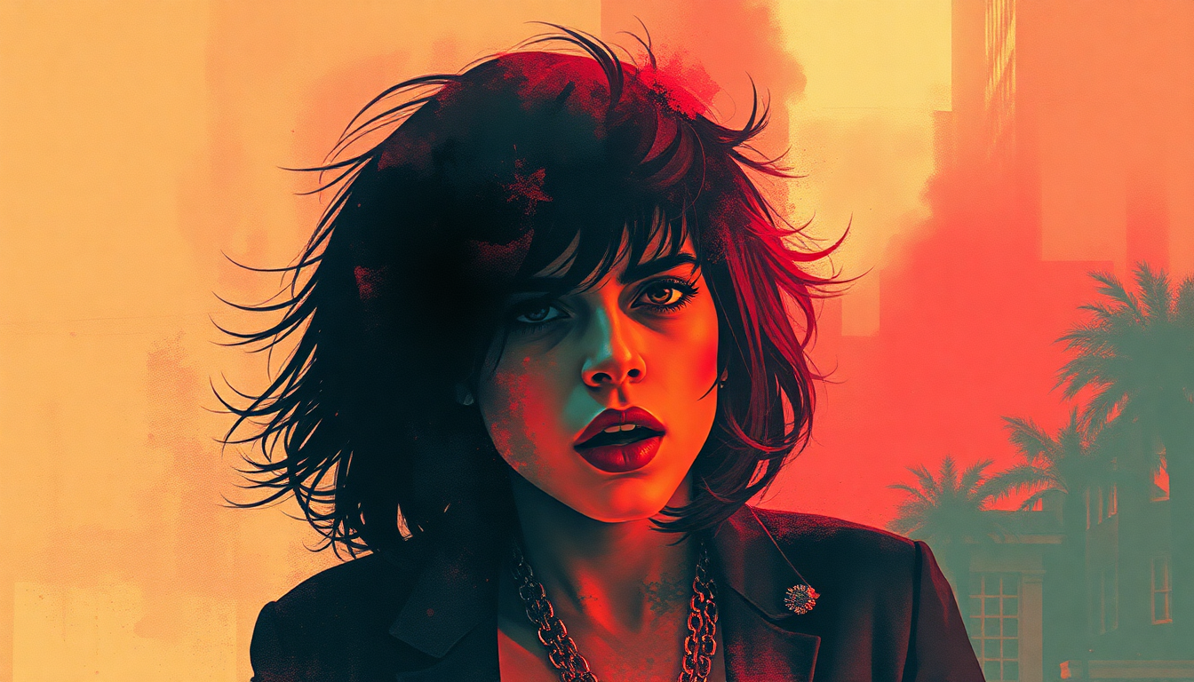 Fan-driven abstract illustration evoking the emotional arc of Trash by New York Dolls