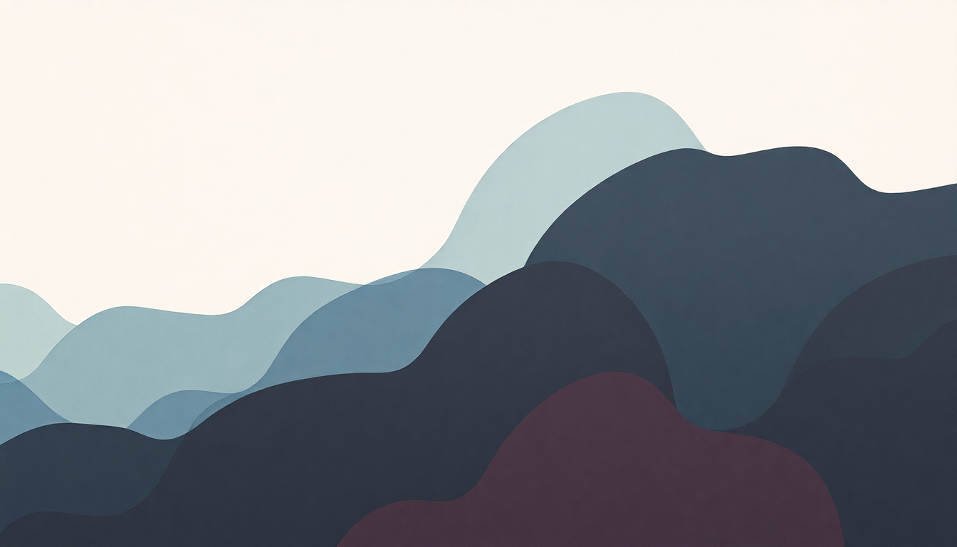 Fan-driven abstract illustration evoking the emotional arc of Être by Nicolas Jaar
