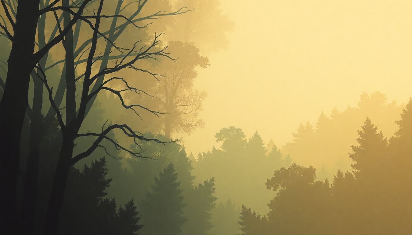 Fan-driven abstract illustration evoking the emotional arc of Treehouse by Alex G