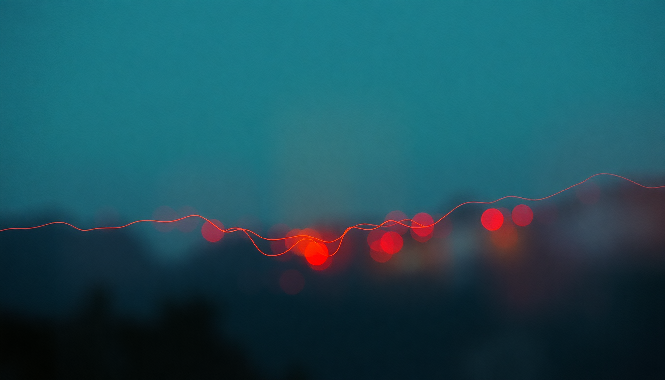 Fan-driven abstract illustration evoking the emotional arc of Trip Through Your Wires by U2