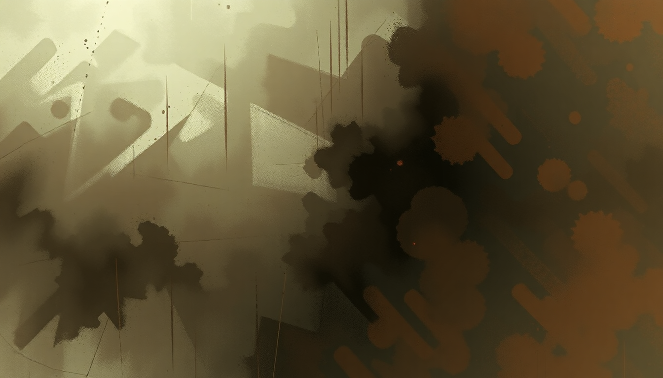 Fan-driven abstract illustration evoking the emotional arc of Trophy Scars by Converge