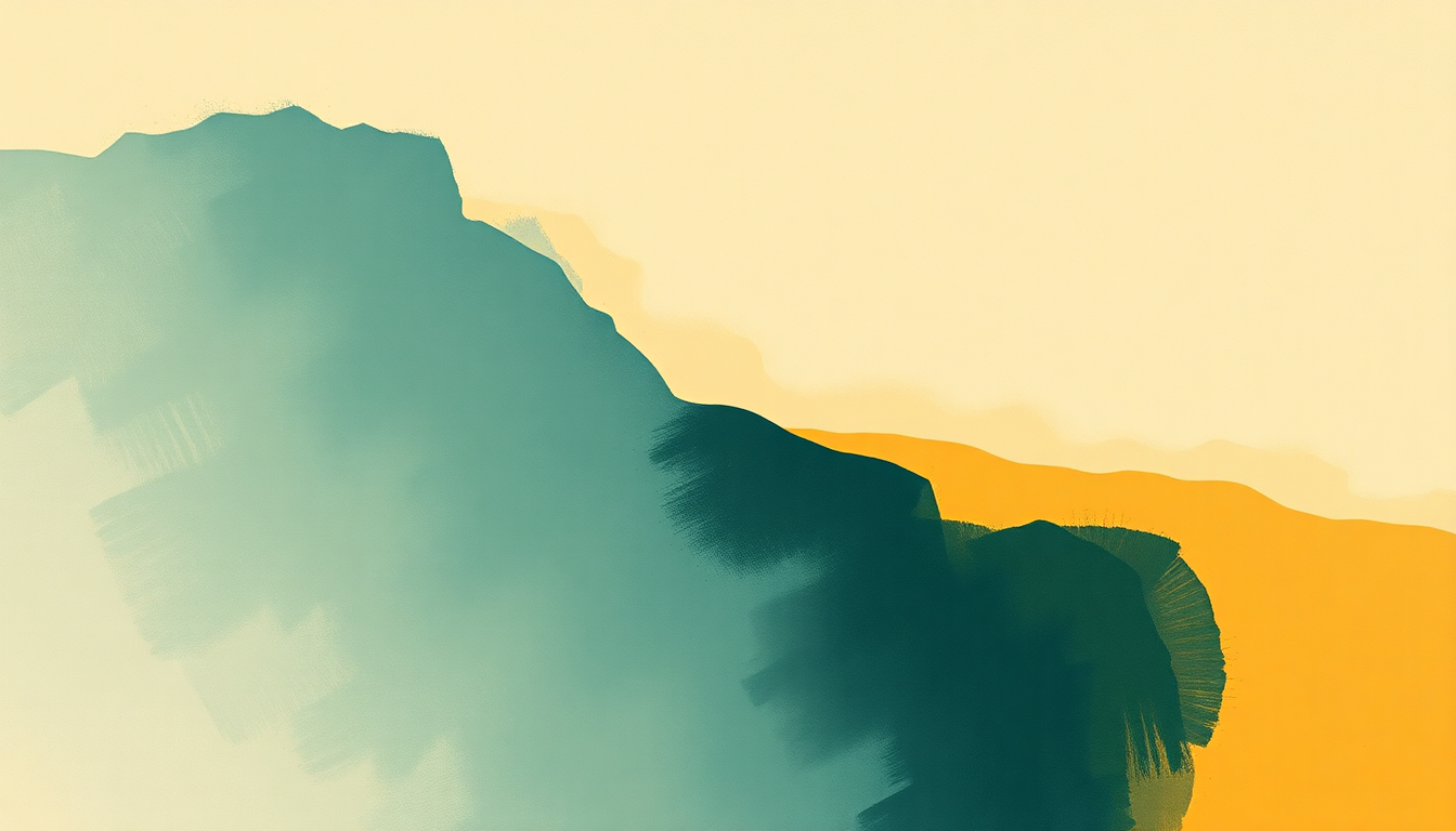 Fan-driven abstract illustration evoking the emotional arc of Trouble Comes Running by Spoon