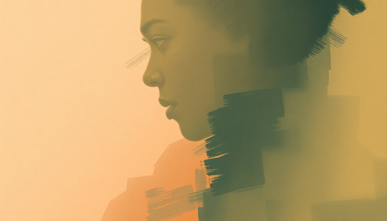 Fan-driven abstract illustration evoking the emotional arc of Trouble by J. Cole
