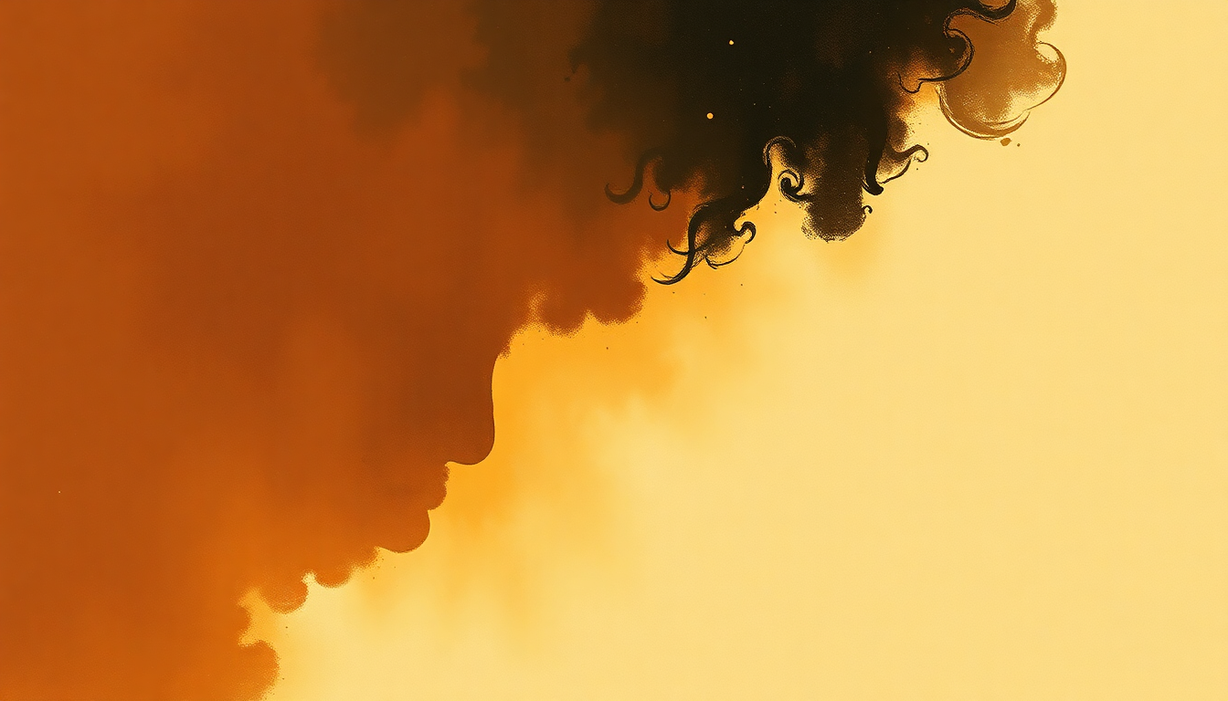Fan-driven abstract illustration evoking the emotional arc of Trouble Sleep Yanga Wake Am by Fela Kuti