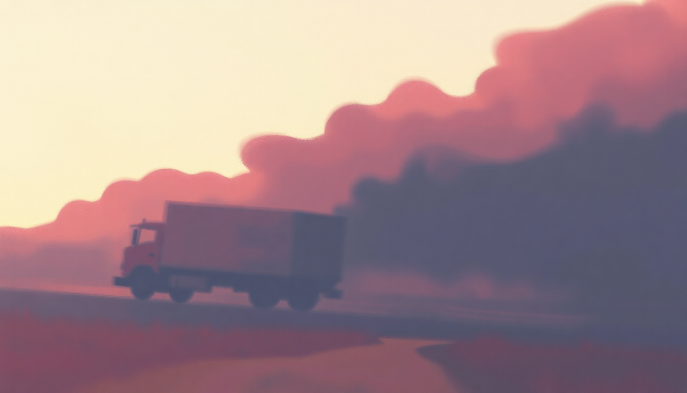 Fan-driven abstract illustration evoking the emotional arc of Truckin' by Grateful Dead