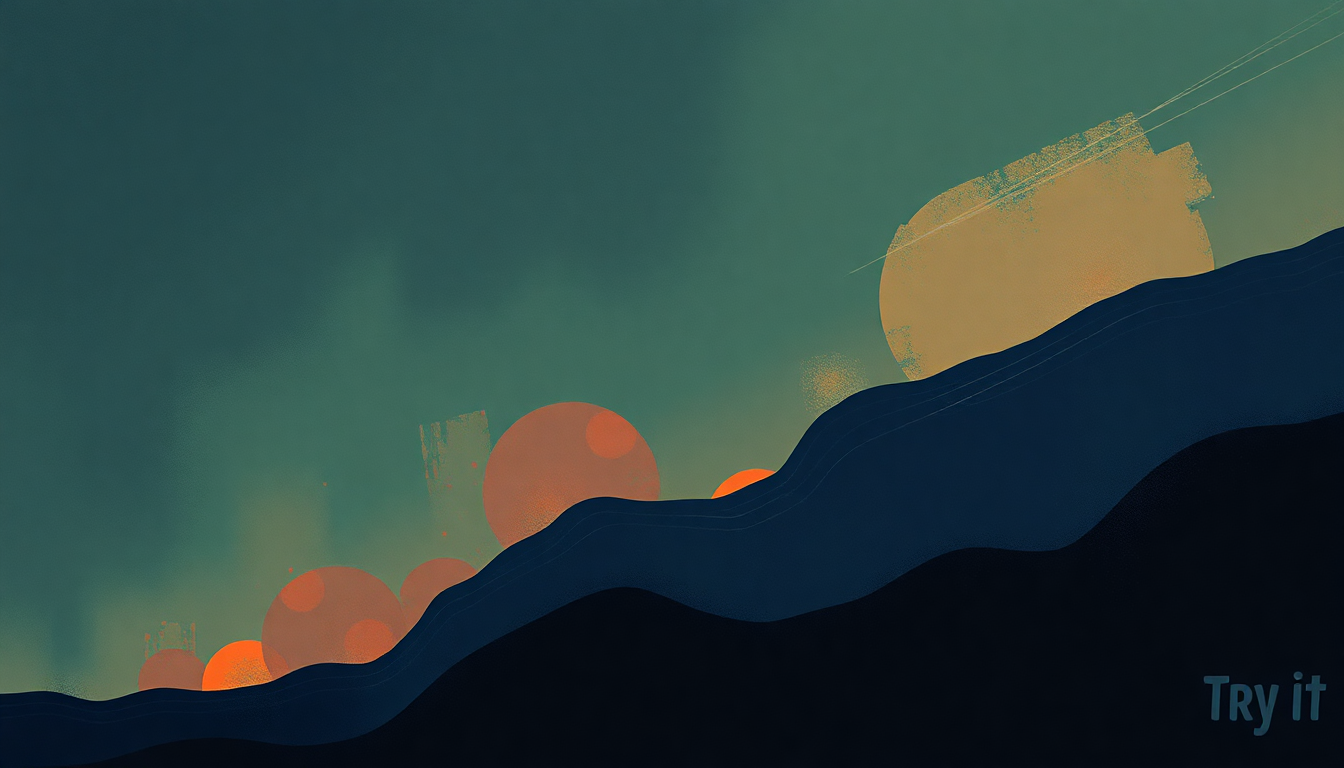 Fan-driven abstract illustration evoking the emotional arc of Try It by Black Uhuru