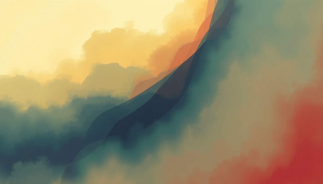 Fan-driven abstract illustration evoking the emotional arc of Tu Amor Me Hace Bien by Marc Anthony