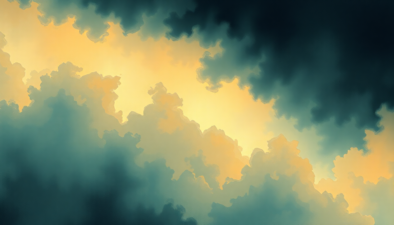Fan-driven abstract illustration evoking the emotional arc of Tusk by Fleetwood Mac