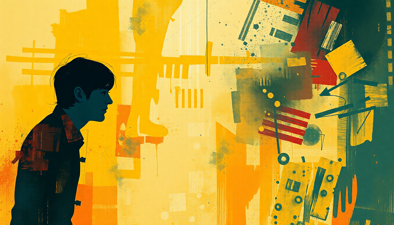 Fan-driven abstract illustration evoking the emotional arc of Twist and Shout by The Beatles