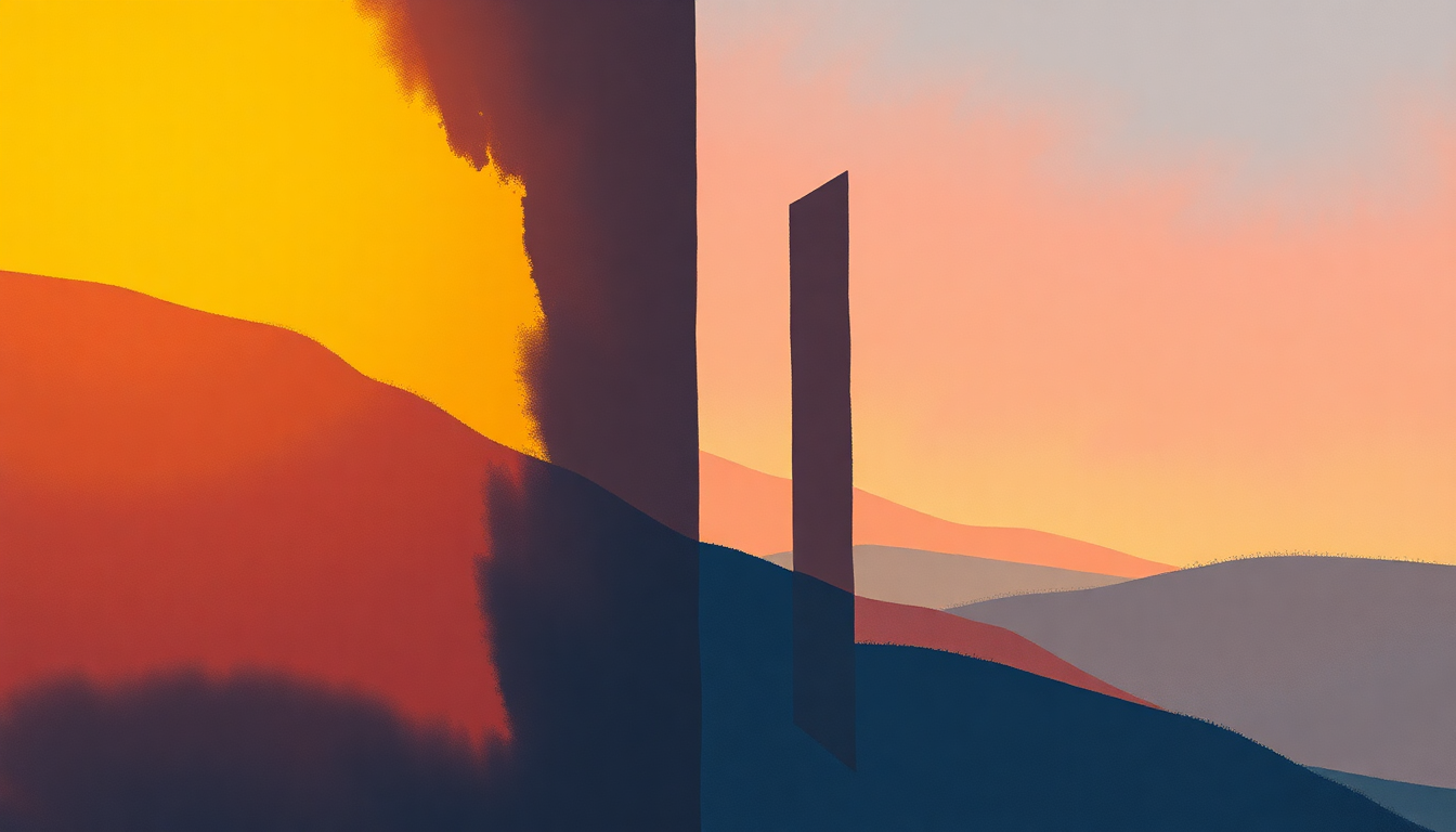 Fan-driven abstract illustration evoking the emotional arc of Two Doors Down by Dolly Parton
