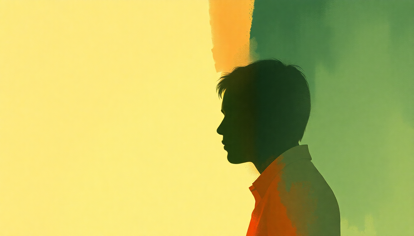Fan-driven abstract illustration evoking the emotional arc of Two Little Boys by The Last Poets