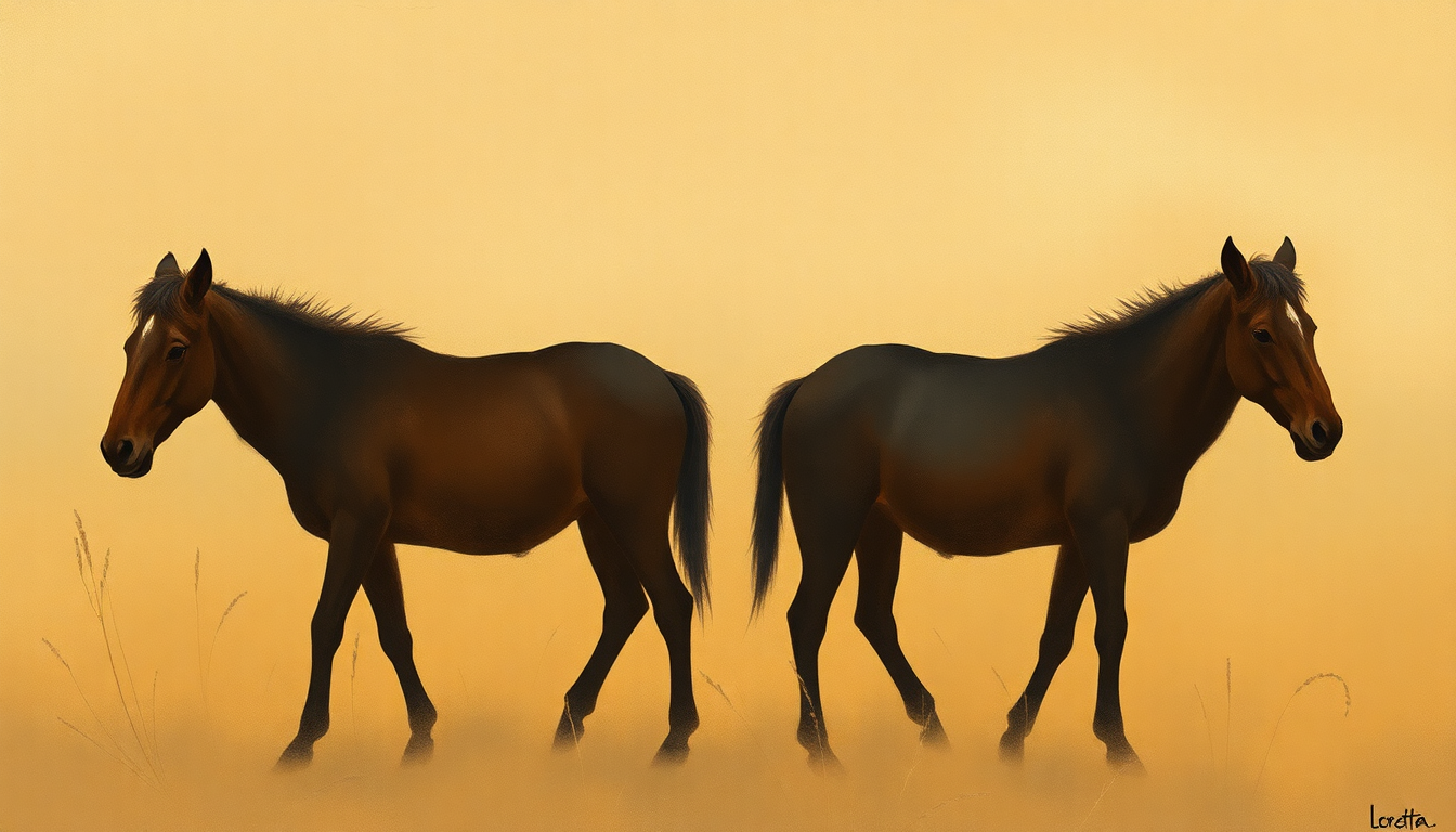 Fan-driven abstract illustration evoking the emotional arc of Two Mules Pull This Wagon by Loretta Lynn