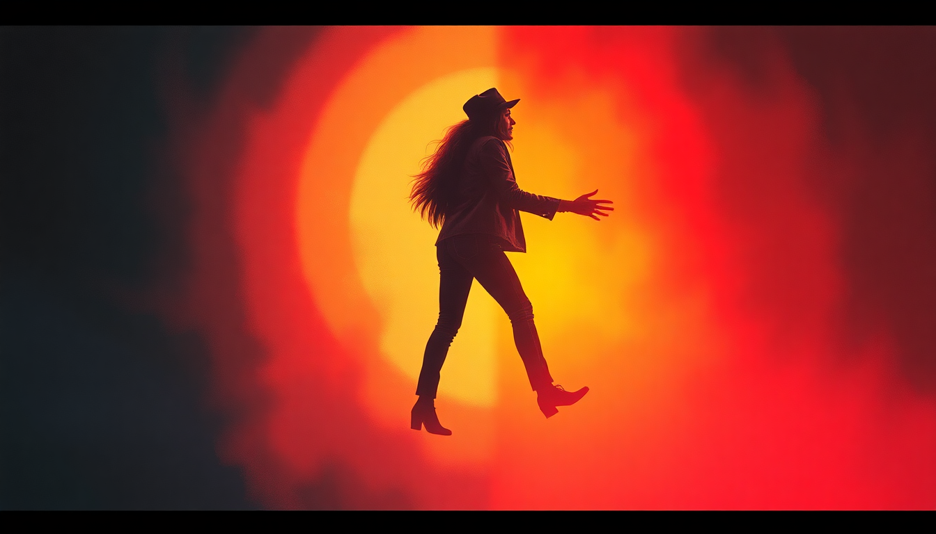 Fan-driven abstract illustration evoking the emotional arc of Two People by Tina Turner