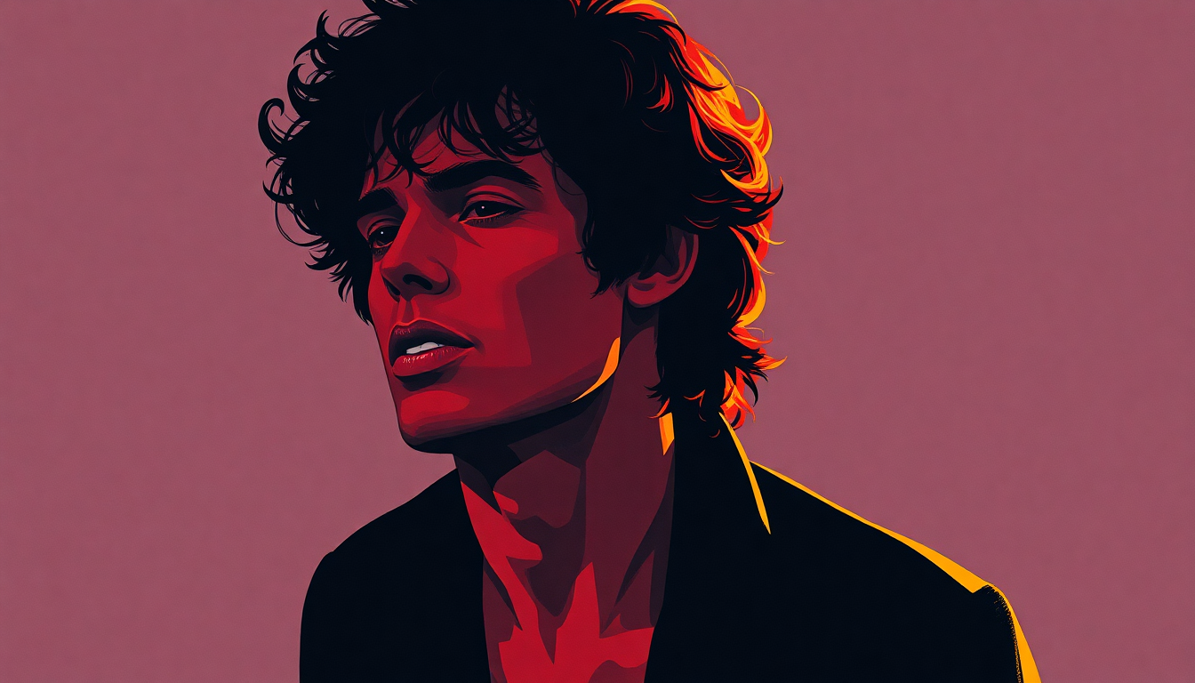 Fan-driven abstract illustration evoking the emotional arc of Typical Male by Tina Turner