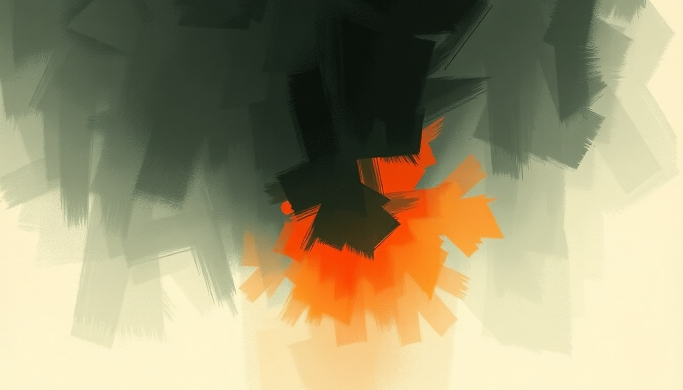 Fan-driven abstract illustration evoking the emotional arc of Um Chagga Lagga by Pixies
