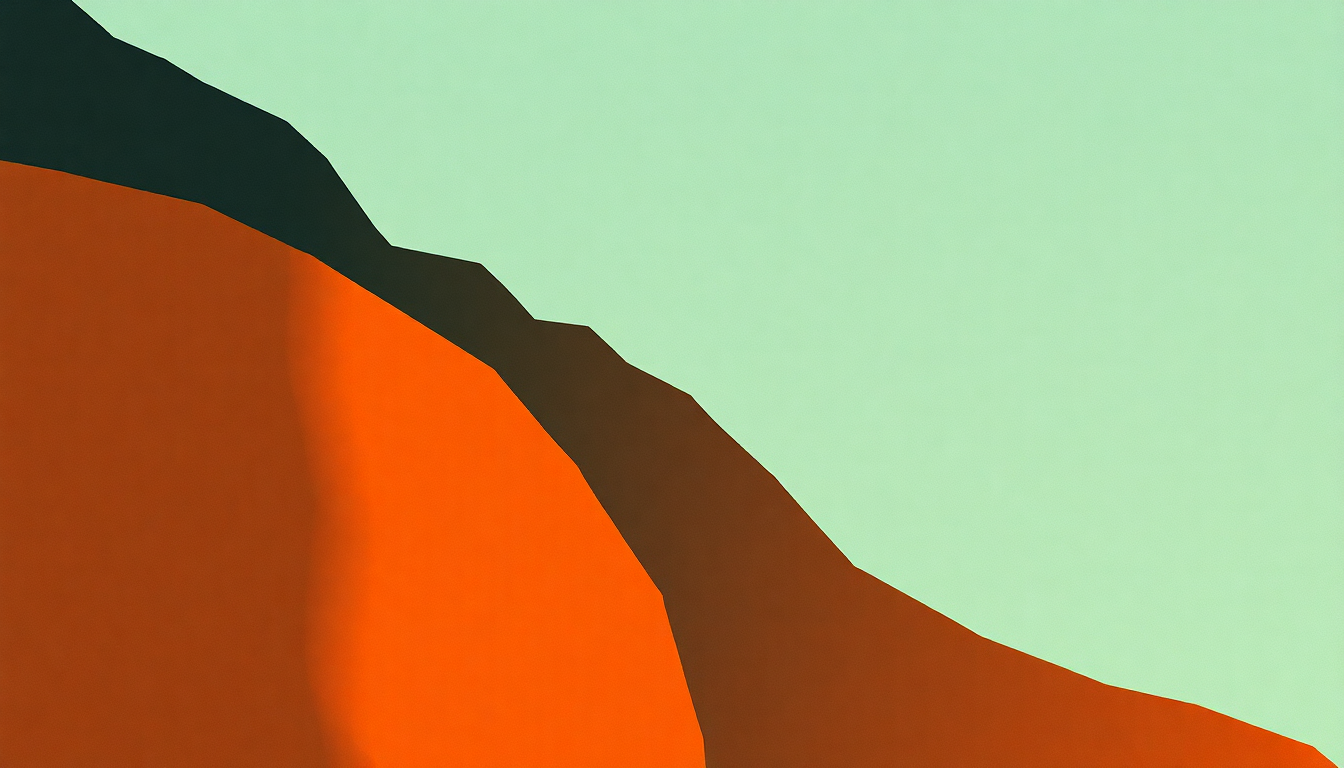 Fan-driven abstract illustration evoking the emotional arc of Uncast Shadow by Parquet Courts