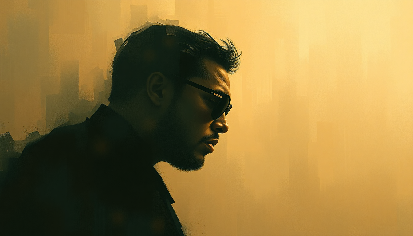 Fan-driven abstract illustration evoking the emotional arc of Unchain My Heart by Ray Charles