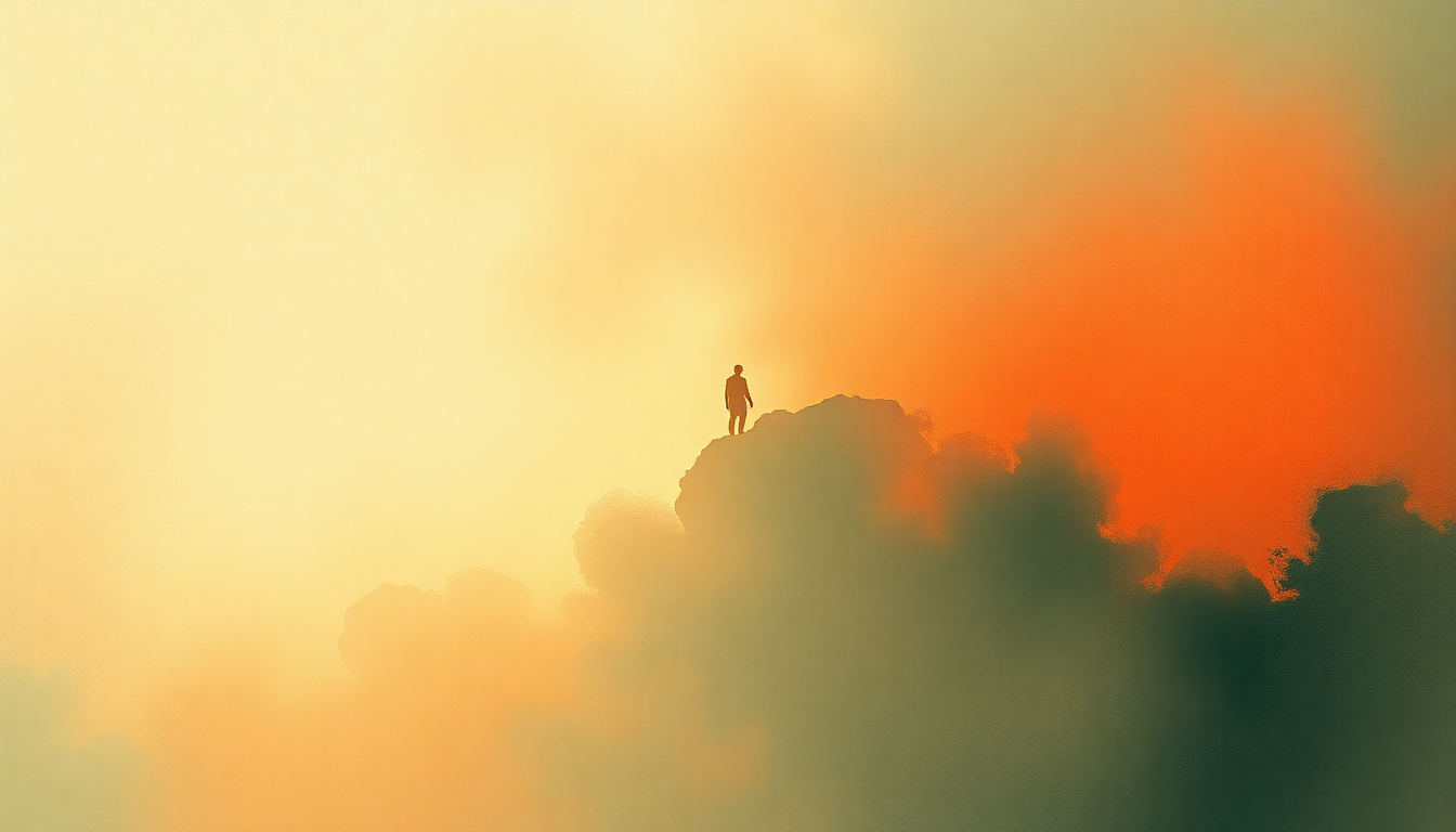 Fan-driven abstract illustration evoking the emotional arc of Unconditional I (Lookout Kid) by Arcade Fire