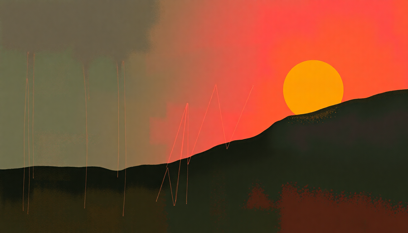 Fan-driven abstract illustration evoking the emotional arc of Under African Skies by Paul Simon