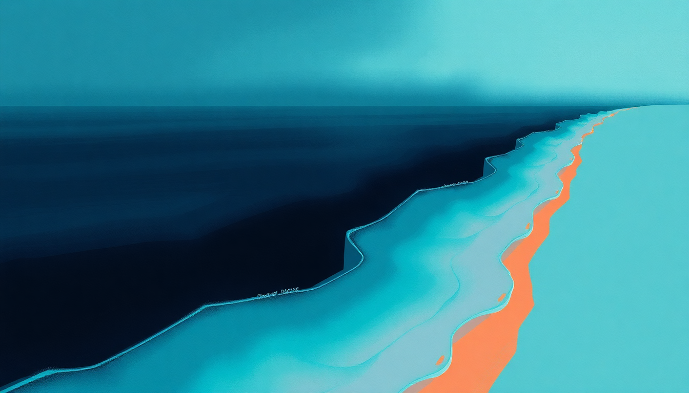 Fan-driven abstract illustration evoking the emotional arc of Under Ice by Kate Bush
