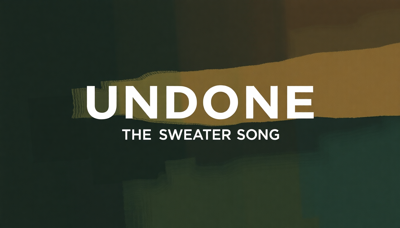 Fan-driven abstract illustration evoking the emotional arc of Undone – The Sweater Song by Weezer