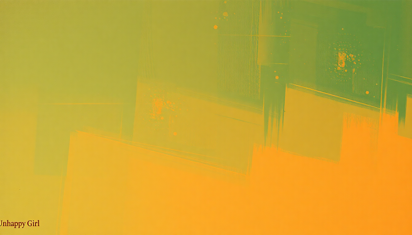 Fan-driven abstract illustration evoking the emotional arc of Unhappy Girl by The Doors