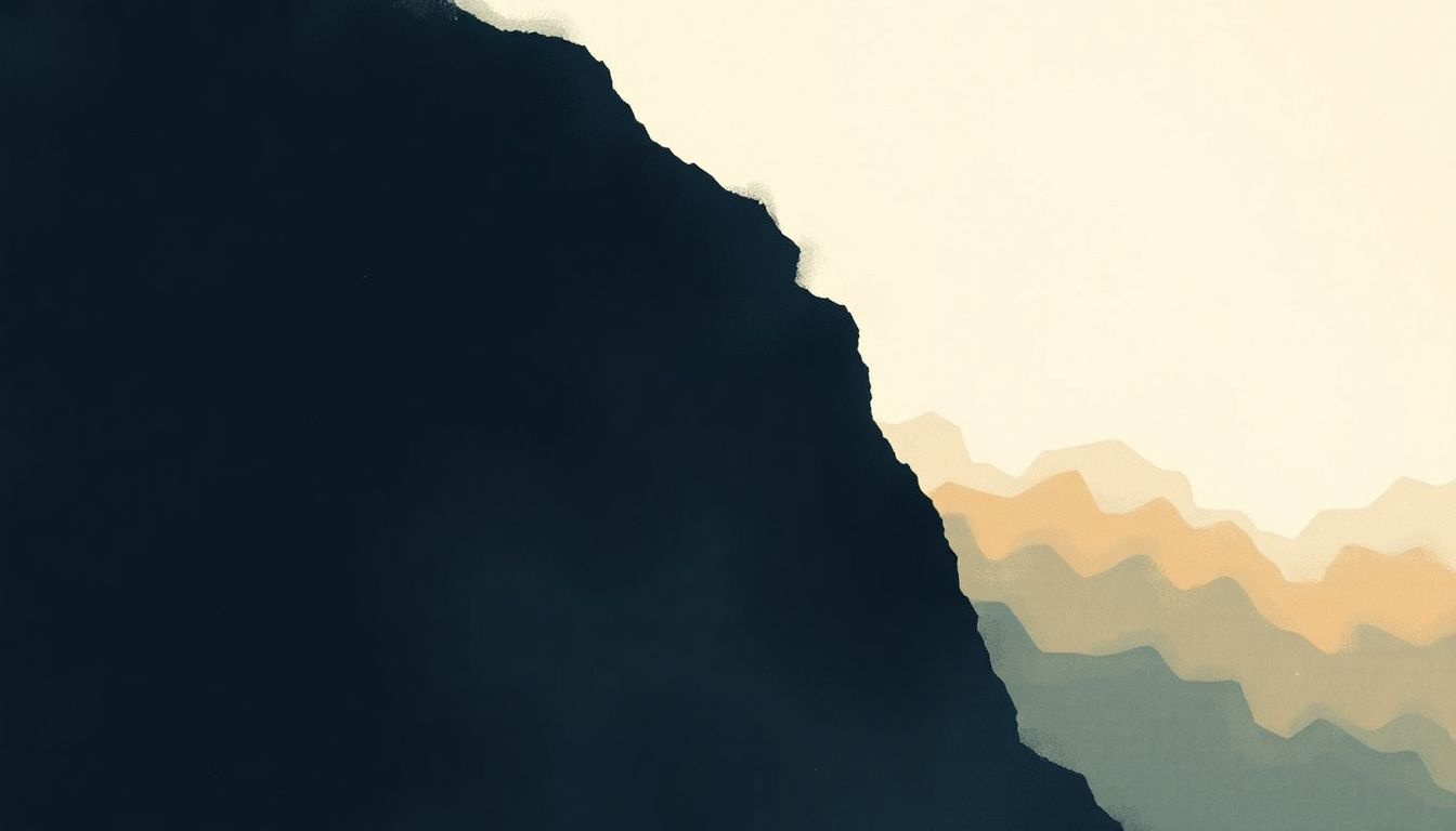 Fan-driven abstract illustration evoking the emotional arc of Universal Sound by Tyler Childers