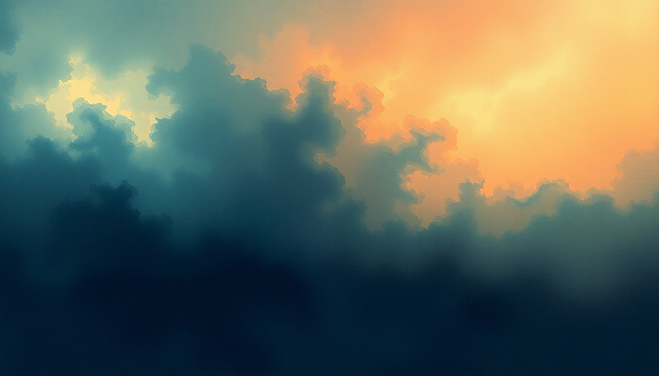 Fan-driven abstract illustration evoking the emotional arc of Untitled #8 by Sigur Rós
