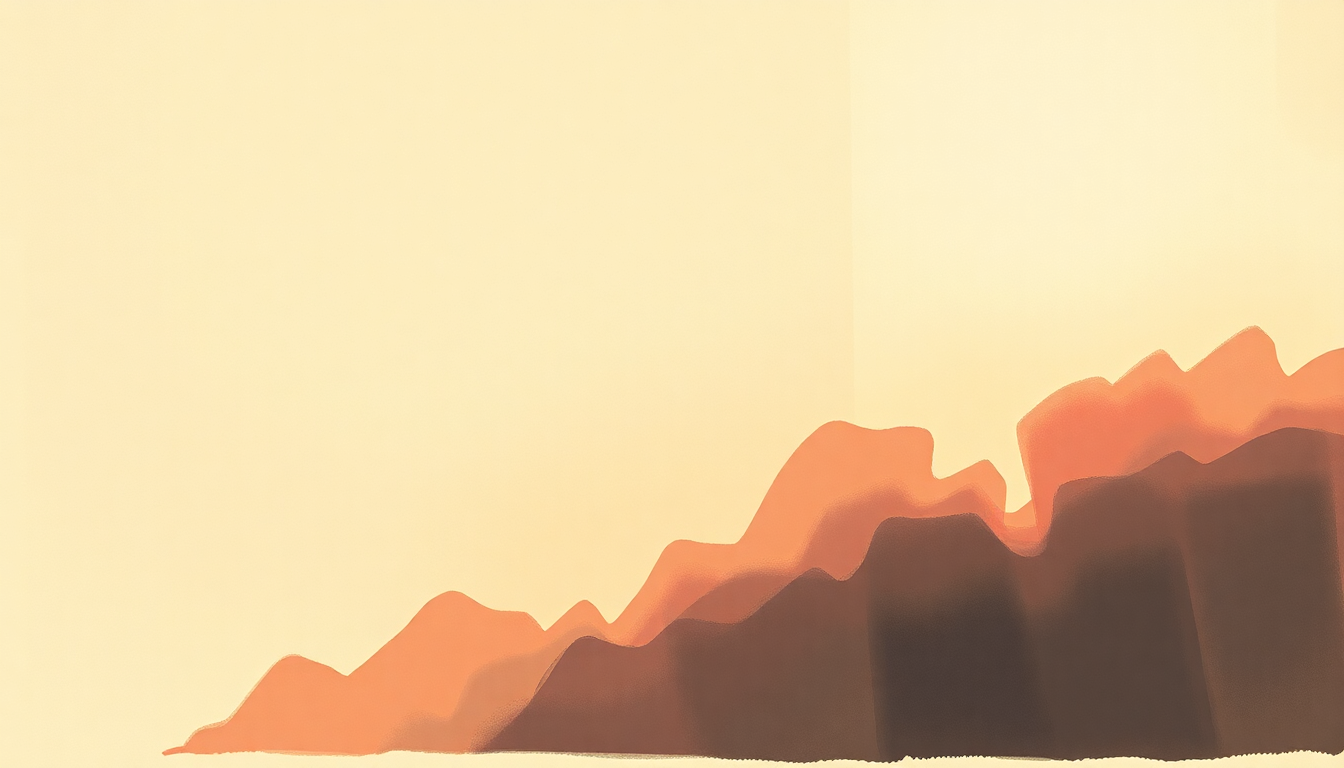 Fan-driven abstract illustration evoking the emotional arc of Up Above My Head There's Music in the Air by Sister Rosetta Tharpe