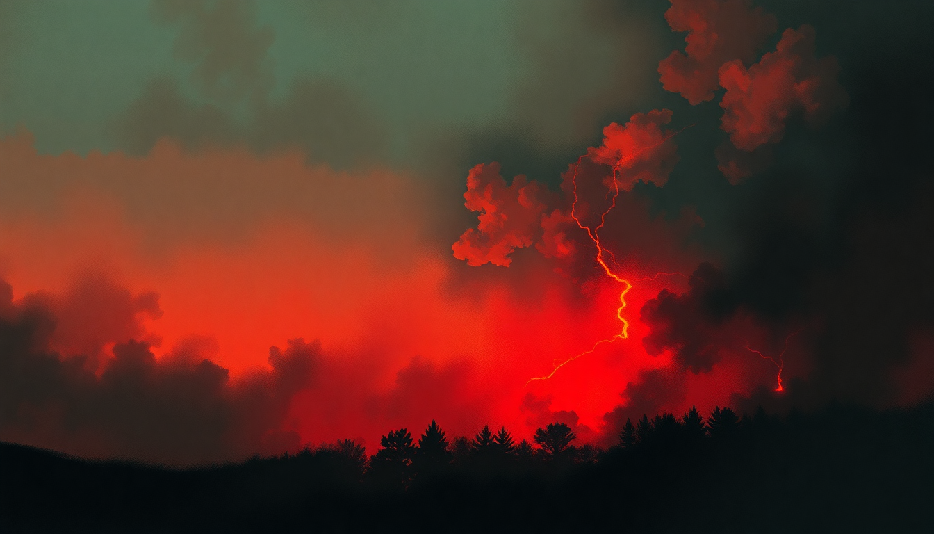 Fan-driven abstract illustration evoking the emotional arc of Up Jumped the Devil by Nick Cave & The Bad Seeds