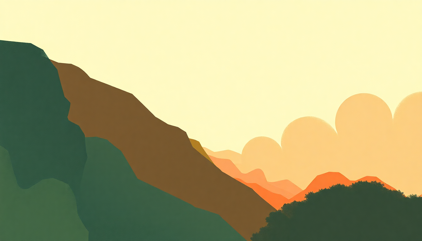 Fan-driven abstract illustration evoking the emotional arc of Up Up and Away by Hugh Masekela