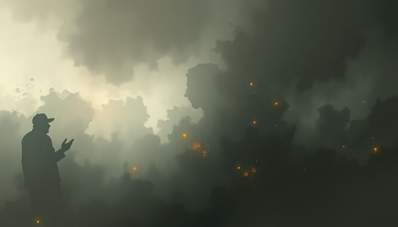 Fan-driven abstract illustration evoking the emotional arc of Uproar by Lil Wayne